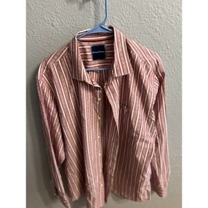 Tommy Bahama White Plum Button Down Shirt Men's Size XL